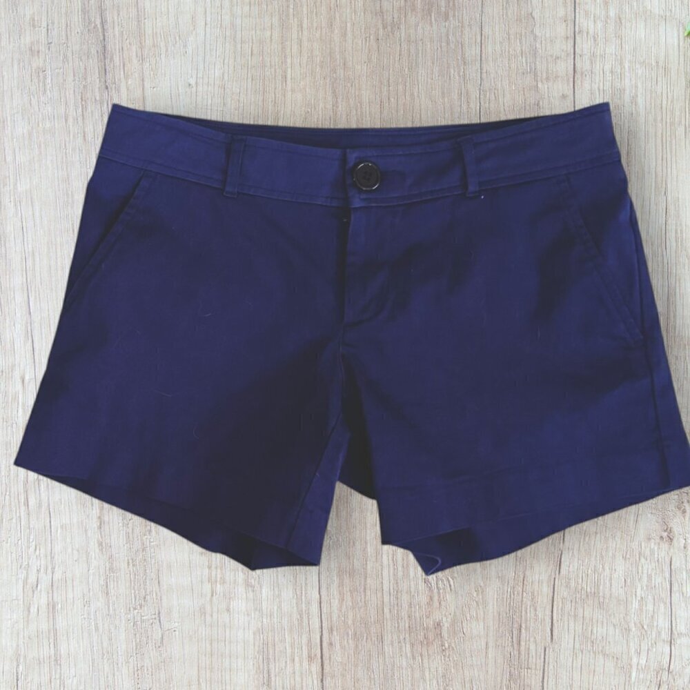 Negoshian Navy Royal Blue Penny 5" Inseam Preppy Casual Tracy Shorts Womens 4